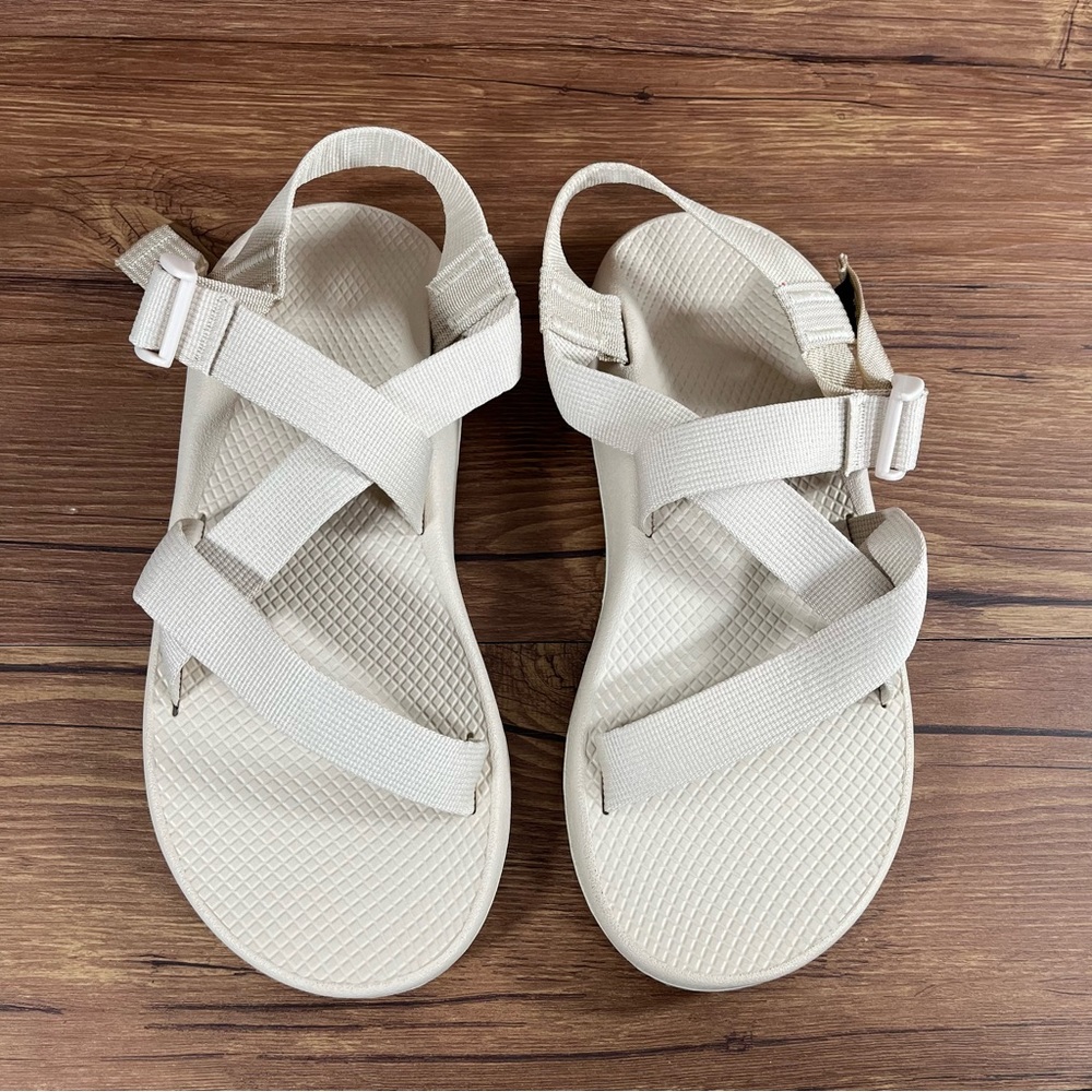 NEW Chaco Z1 Outdoor Hiking Sandals ‘Angora’ Tan Men’s Size 10 - Picture 2 of 8